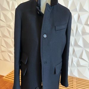Billy Reid Classic Black Woolen Coat